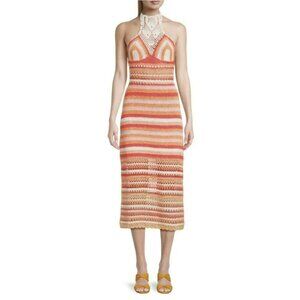 Ramy Brook $495 Amal Crochet Midi Dress Size Small NWT